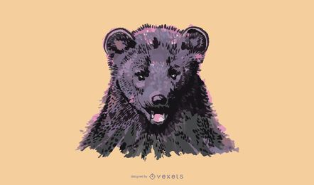 Fisher animal watercolor design
