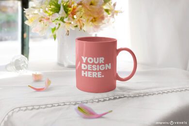 Petals mug mockup design Petals mug mockup design