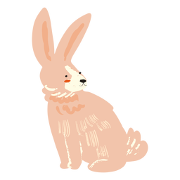 Sentado conejo plano