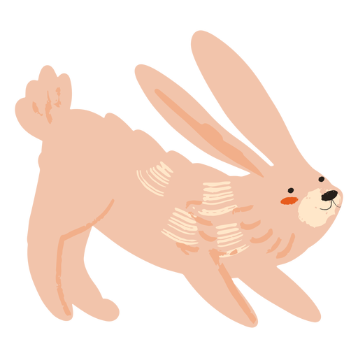 Kaninchen lehnt sich flach PNG-Design