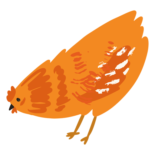 Huhn, das flach isst PNG-Design