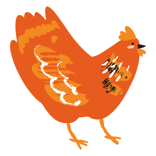 Plano de pollo inclinado Diseño PNG