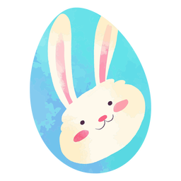 Ovo de Páscoa em aquarela de coelho feliz Desenho PNG