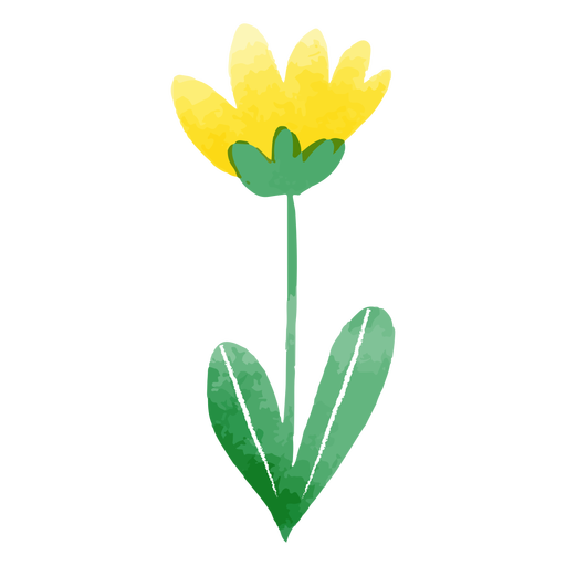 Aquarela de tulipa fofa