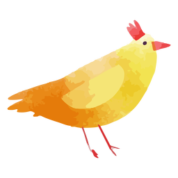 Farm chicken watercolor PNG Design Transparent PNG