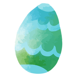 Acuarela huevo de pascua océano Diseño PNG