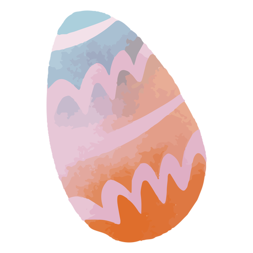 Lovely watercolor easter egg PNG Design
