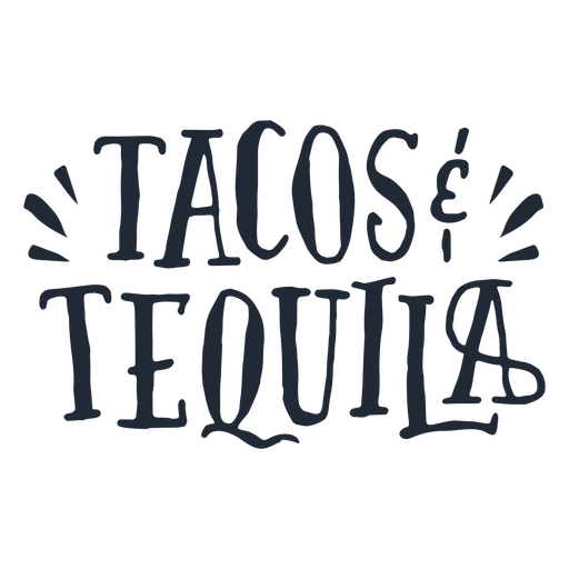 Letras de tacos e tequila Desenho PNG