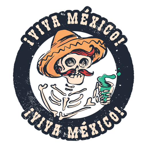 Viva Mexiko Abzeichen PNG-Design