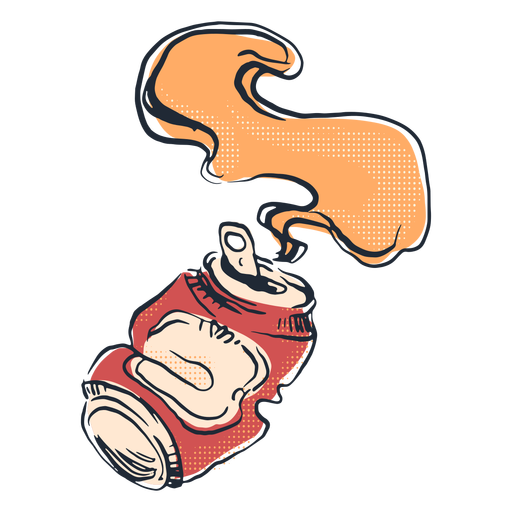 Download Spilled beer can doodle - Transparent PNG & SVG vector file