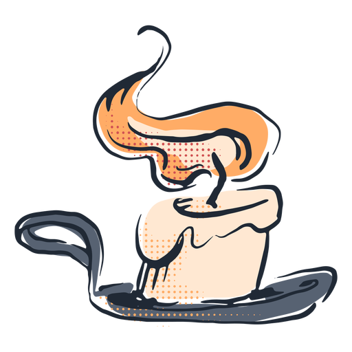 Burning Candle Doodle Png And Svg Design For T Shirts 