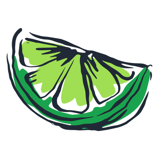 Lime slice doodle Transparent PNG & SVG vector file