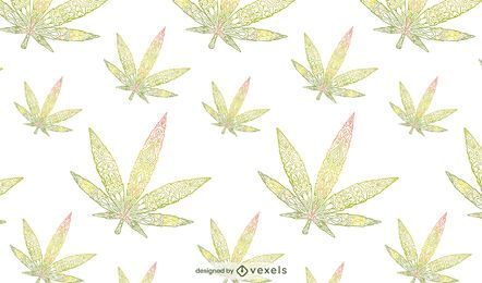 Diseño de patrón de hojas de cannabis