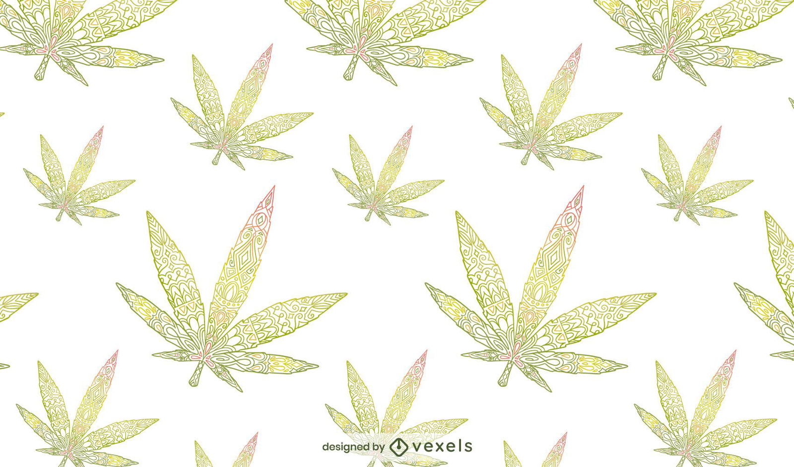 Cannabis leaves pattern design