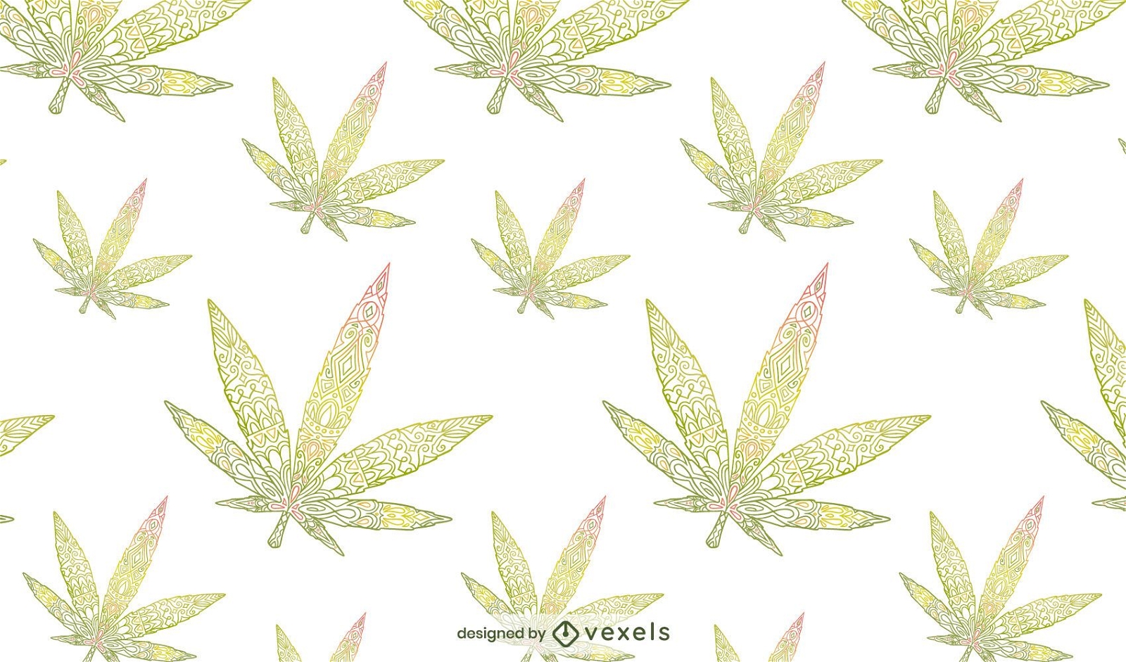 Desenho de folhas de cannabis