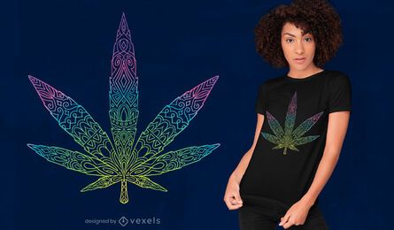 Tribal cannabis leaf t-shirt design Tribal cannabis leaf t-shirt design