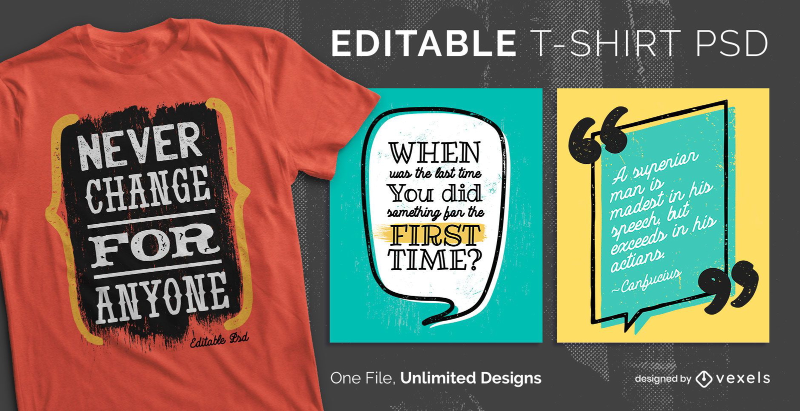 Quotes scalable t-shirt psd