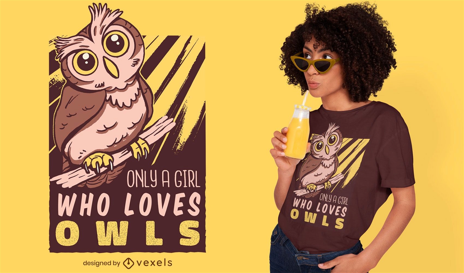 Design de t-shirt para amantes da coruja