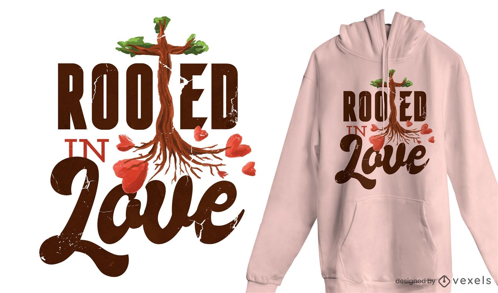 Rooted love t-shirt design