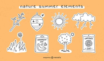 Trazo de elementos de verano