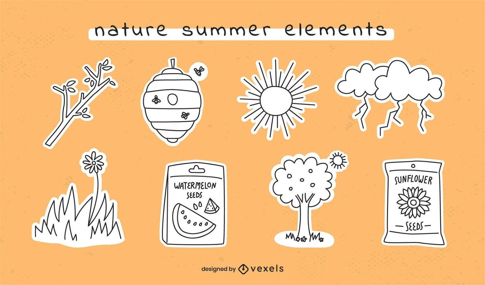 Trazo de elementos de verano
