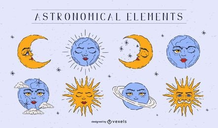 Astronomical elements set