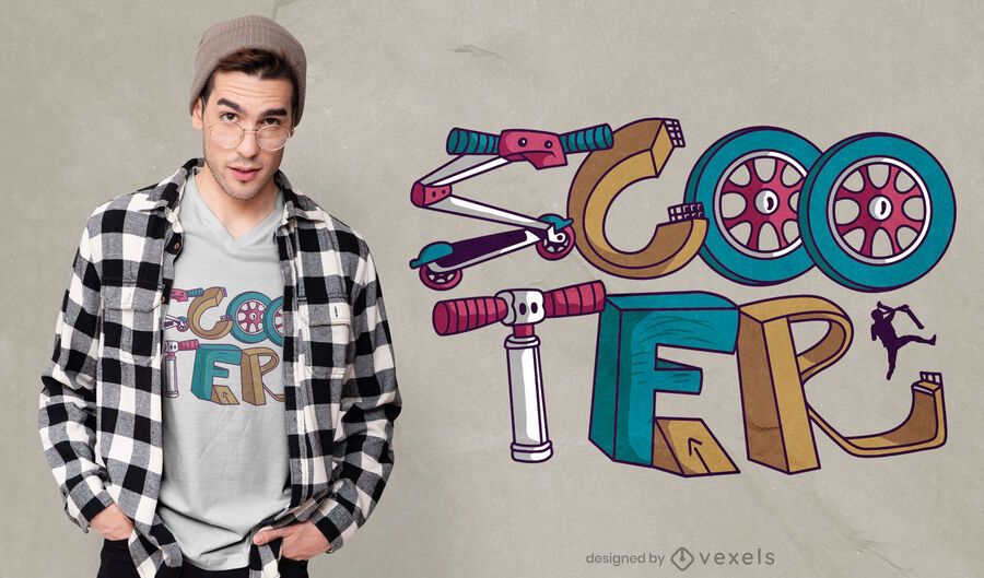 Fun scooter t-shirt design Fun scooter t-shirt design