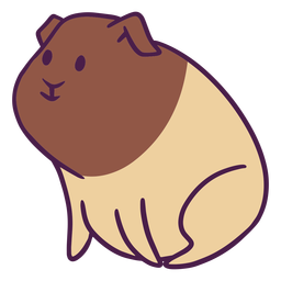 Lindo conejillo de indias plano Diseño PNG