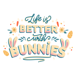 Bunny life lettering PNG Design
