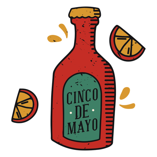 Cinco de mayo tequila bottle PNG Design