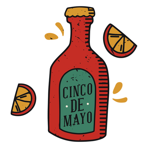 Cinco de Mayo Tequila Flasche PNG-Design