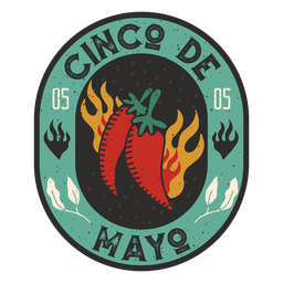 Cinco de Mayo würziges Abzeichen PNG-Design