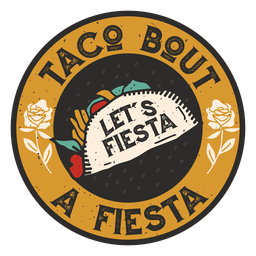 Taco fiesta badge PNG Design