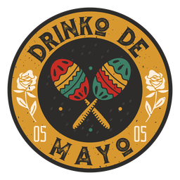 Distintivo de bebida de cinco de mayo Transparent PNG