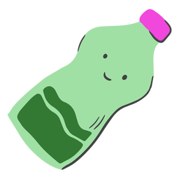 Recycled bottle flat PNG Design Transparent PNG