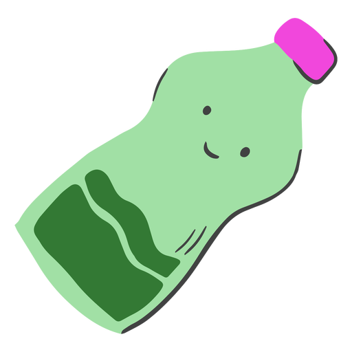 Botella reciclada plana