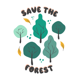 Save the forest badge