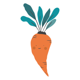Cute carrot flat PNG Design Transparent PNG
