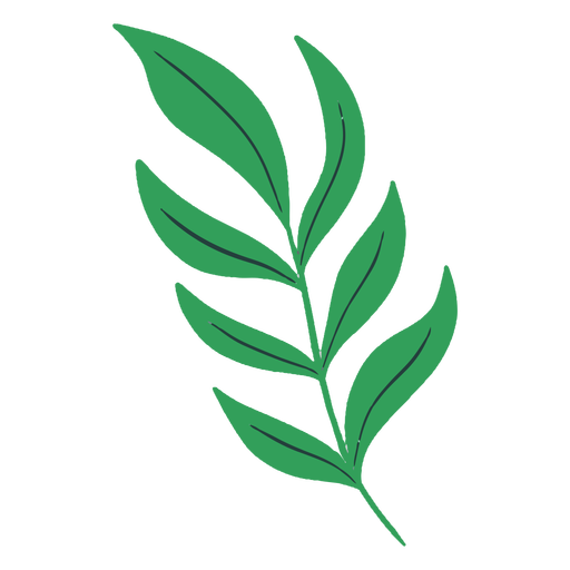 Flache grüne Blätter PNG-Design