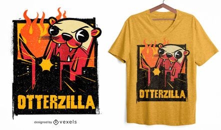 Otterzilla t-shirt design