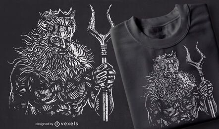 Diseño de camiseta dibujada a mano de Hades.
