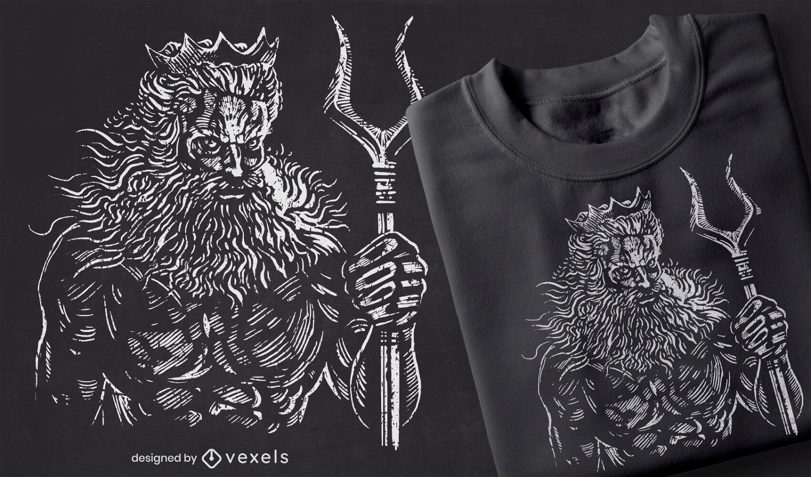 Hades handgezeichnetes T-Shirt Design