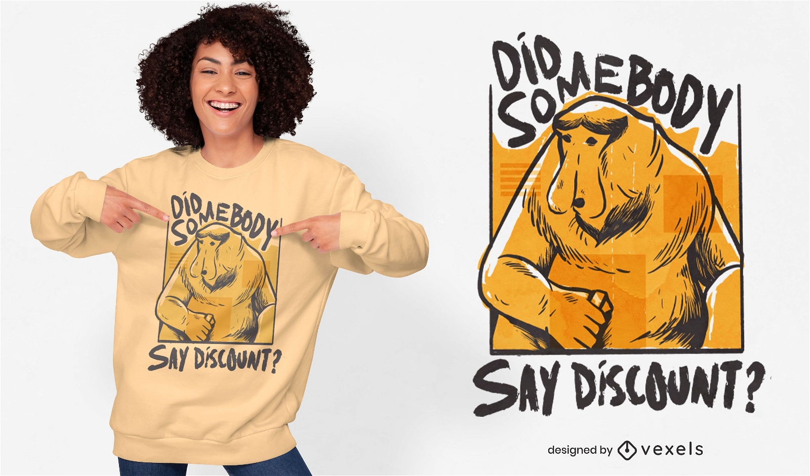 Discount monkey t-shirt design