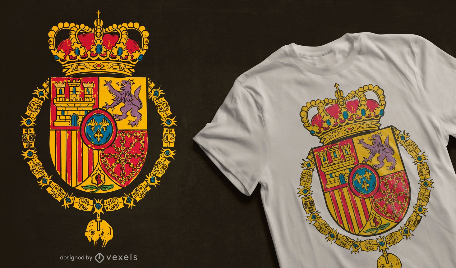 Design de camiseta Royal Standard da Espanha
