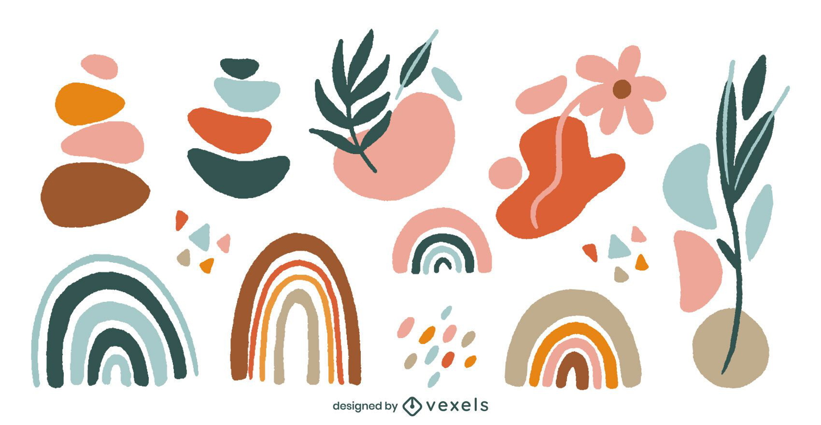 Organic abstract shapes set