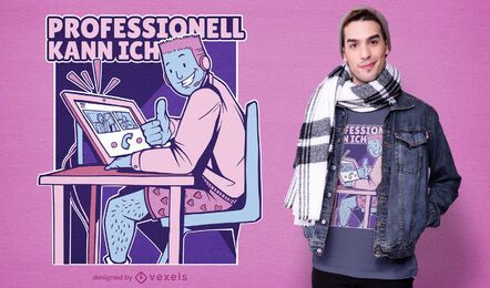 Unterwäsche-Videokonferenz-T-Shirt-Design