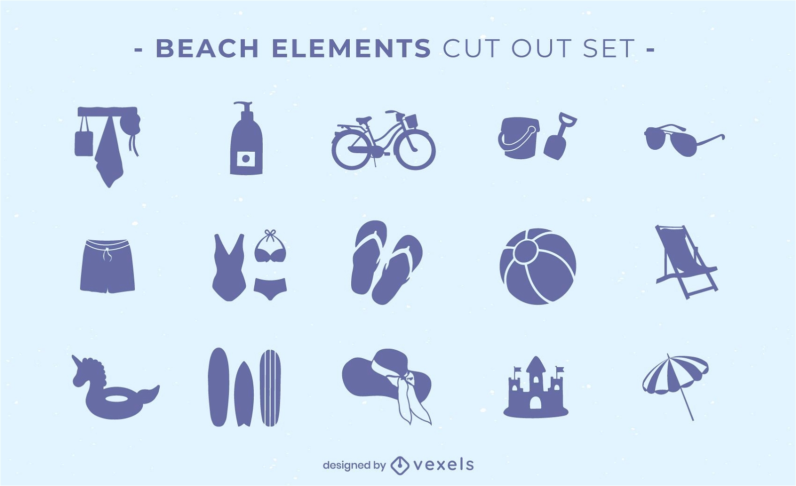 Beach elements cut-out set