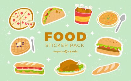 Tasty food sticker set Tasty food sticker set