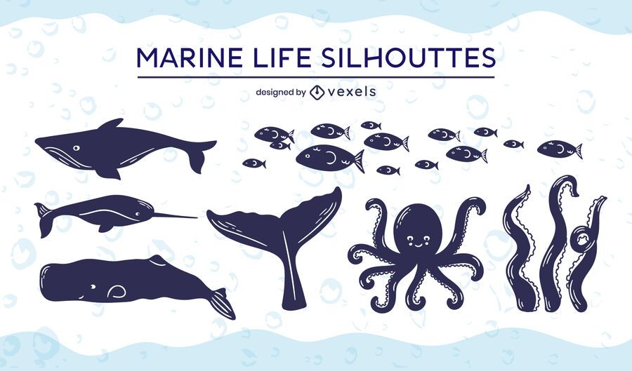 Marine life cut-out set Marine life cut-out set