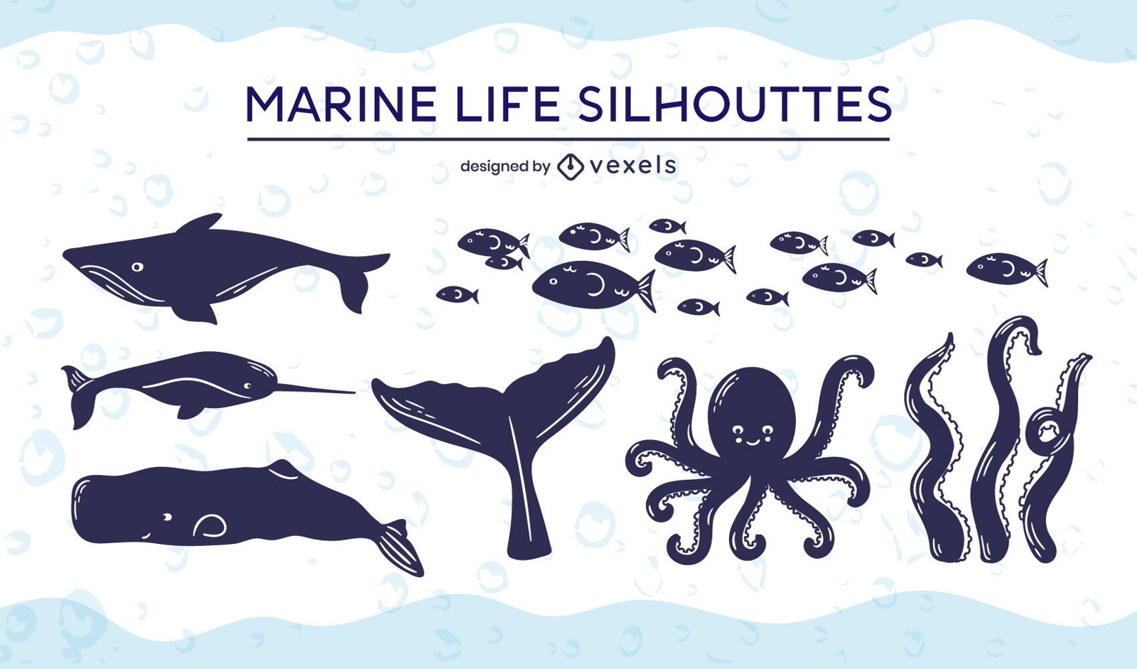 Marine life cut-out set